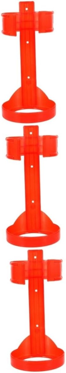 Brandblusser Houder - Bevestiging Hanger - Snelle Toegang Nood - Stevige Kunststof - 3 Stuks - Rood