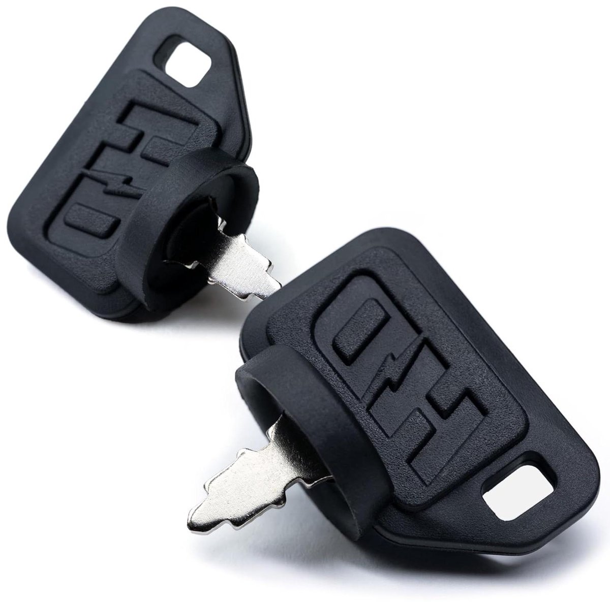 Contactslot Sleutel - Ontsteking Vervanging - Grasmaaier Starten - Rubberen Grip - 2 Stuks - Zwart