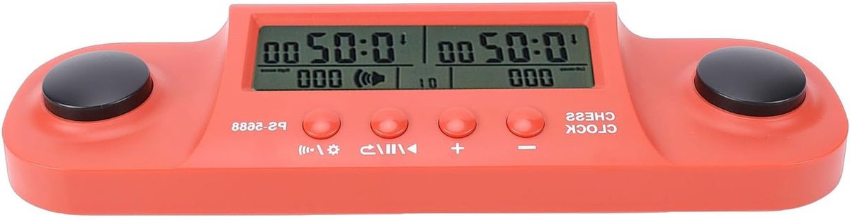 Schaakklok - Timer Spel - Wedstrijd Tijdmeting - Lichtgewicht Ontwerp - 28D x 8B x 4H cm - Rood