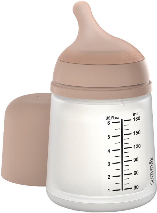 Suavinex Zero Zero Anti-Koliek Fles Borstvoeding - One Size - 180ml - Medium — afbeelding 3