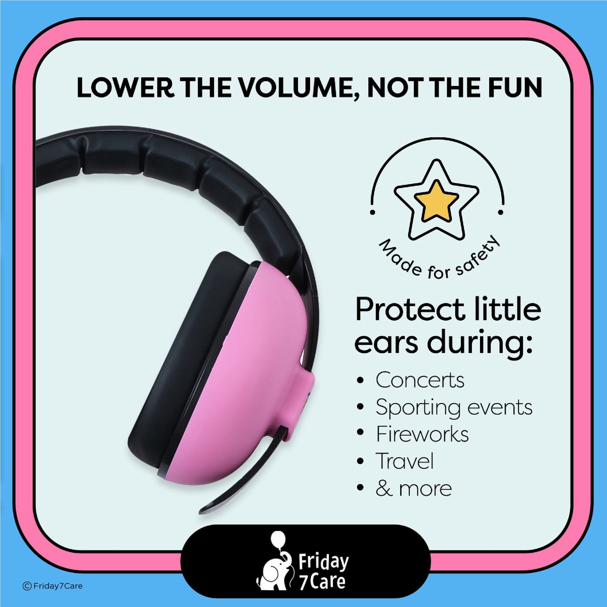 SnelShoppen - Baby Gehoorbescherming - Ruisonderdrukkende Geluidsbestendige Hoofdtelefoon voor Baby's - Roze - Essentiële Oorbeschermers voor Reizen e