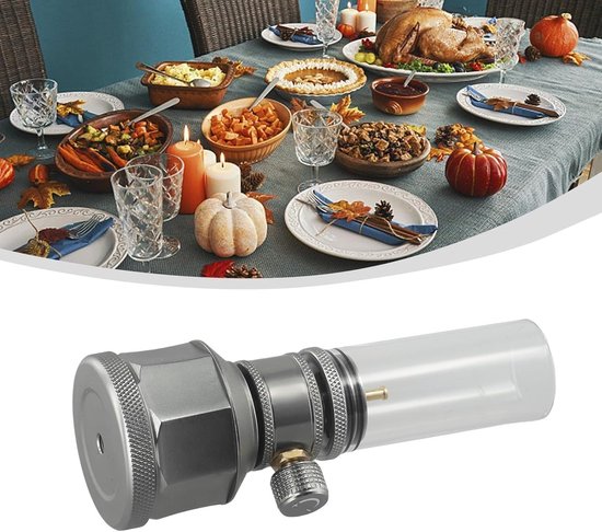 Campinglantaarn op Gas - Draagbare Gaslamp - Buitenverlichting - Instelbare Helderheid - 35g Capaciteit Bus - Aluminium — afbeelding 3
