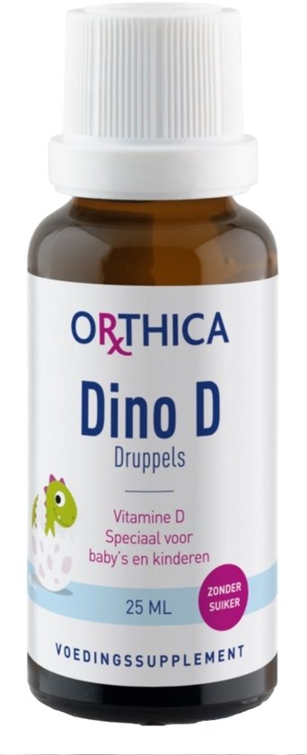 Orthica Dino D Druppels - vitamine D3 voor baby en kind - 25 ml