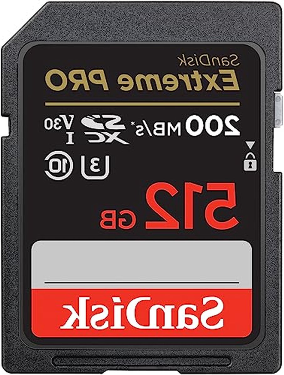 SDXC Geheugenkaart - SD Kaart Opslagkaart - Foto en Video Opnemen - Hoge Leessnelheid - 512GB - Zwart