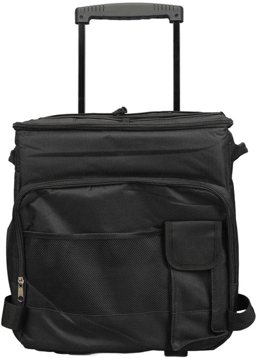 Koeltas 43L - Geïsoleerde Draagbare Rolkoeler - Duurzaam 600D Oxford - Trolley met Katrollen - Ideaal voor Picknicks - Ruim Interieur - Koeler