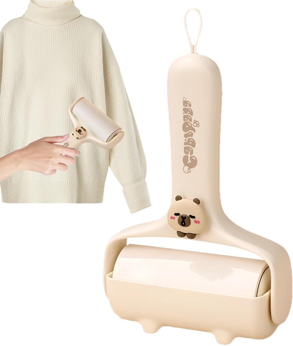 Pluisroller Kleding - Kledingroller Ontpluizer - Haren Verwijderen - Ultra Zelfklevend Papier - 18.4 cm - Kapibala