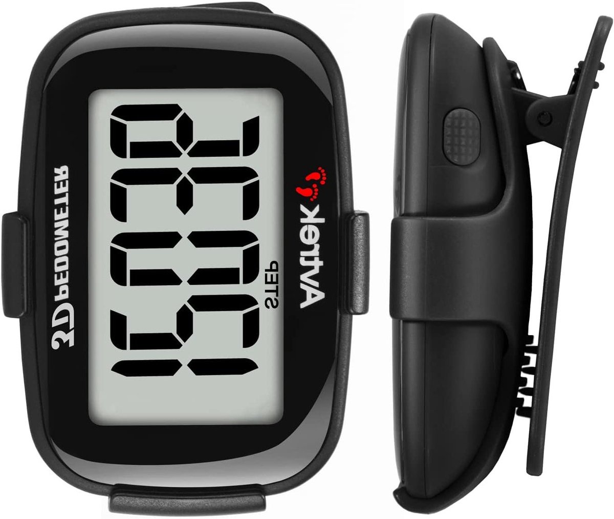 3D Stappenteller - Activiteitstracker Pedometer - Dagelijkse Beweging Meten - Geen Smartphone Nodig - 30 Gram - Zwart