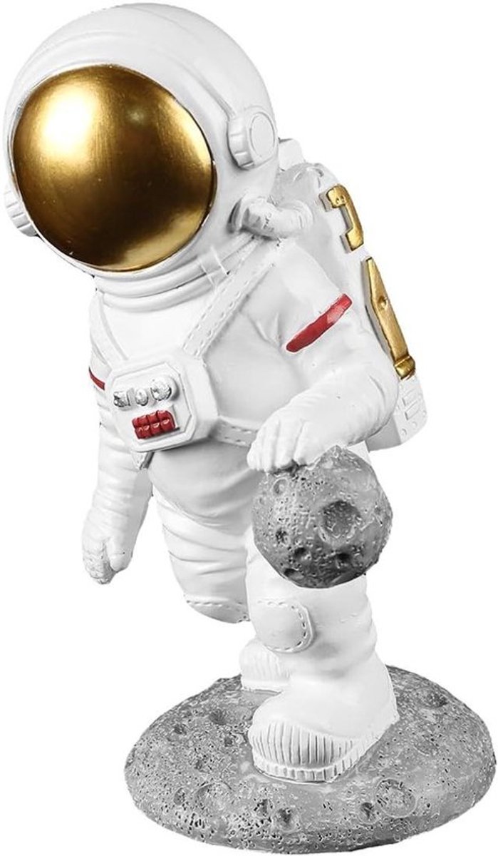 Astronaut Standbeelden, Sculptuur Spaceman Desktop Accessoires voor Jongens Kamerdecoratie