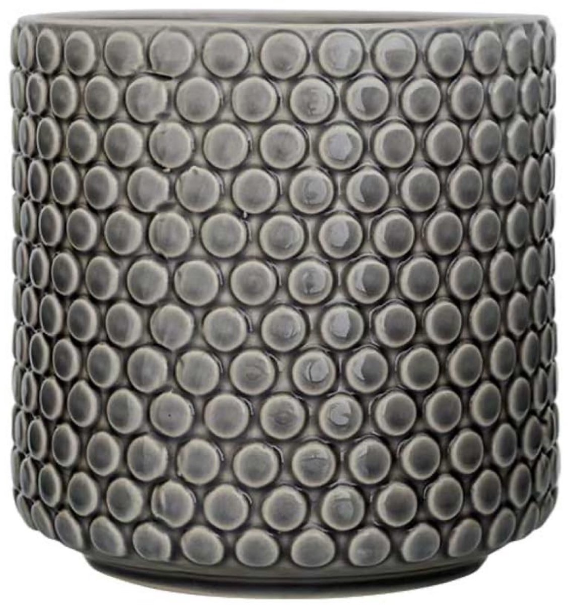 Dailygoods - Flowerpot Dotty L - Grijze Bloempot 15,5 cm