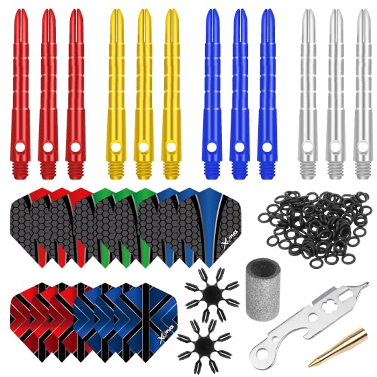 Dailygoods - XQ Max Dartset - Compleet met 146 Stuks, Dartslijper en Tools