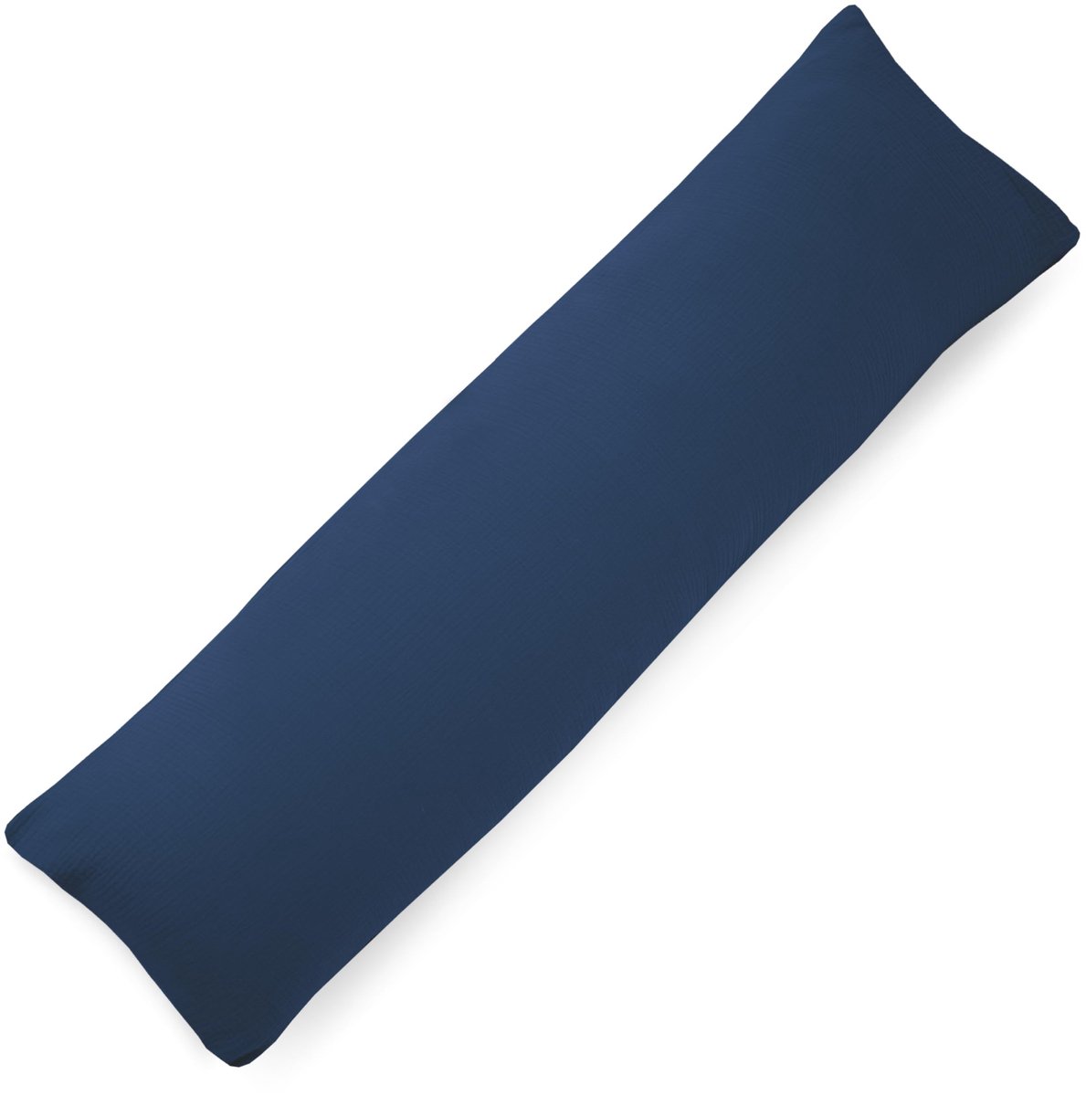 Dailygoods - Bio-Musselin Kussenhoes 100% Biologisch Katoen - 40 x 140 cm Donker Marineblauw