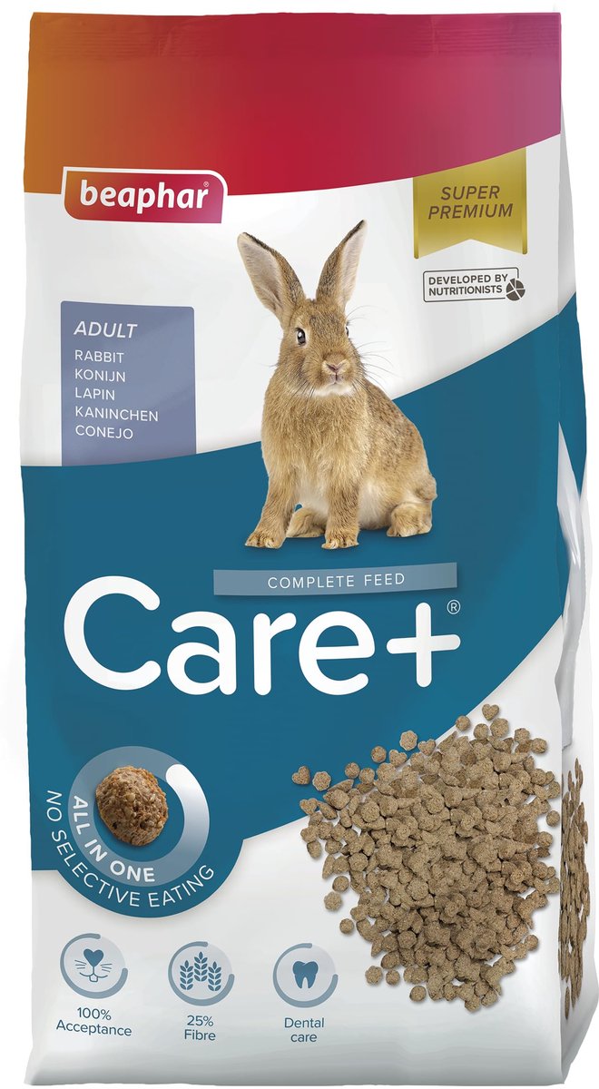 Dailygoods - Care+ Konijn Voeding 10kg - Hoogwaardige Brokken voor Konijnen
