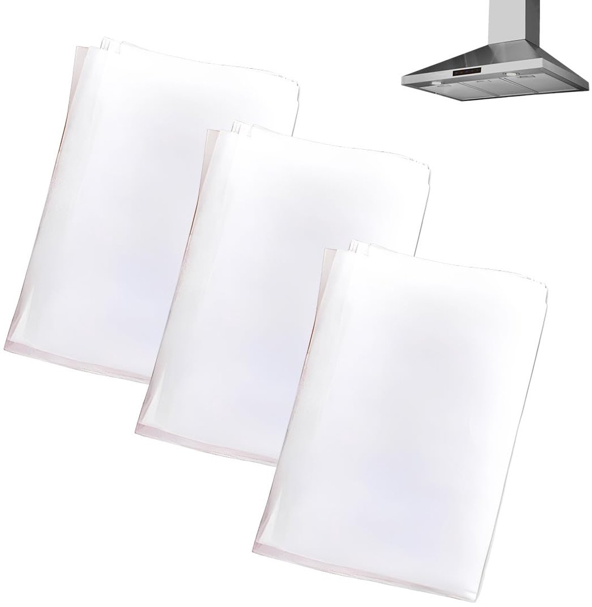 Dailygoods - Set van 3 Universele Afzuigkapfilters - Verstelbaar en Efficiënt