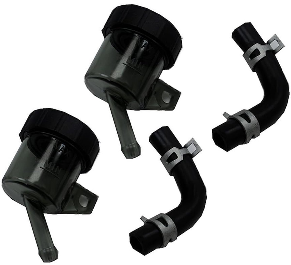 Dailygoods - Universele Motorremvloeistof Tank Set van 2 - Accessoires voor Motorfiets