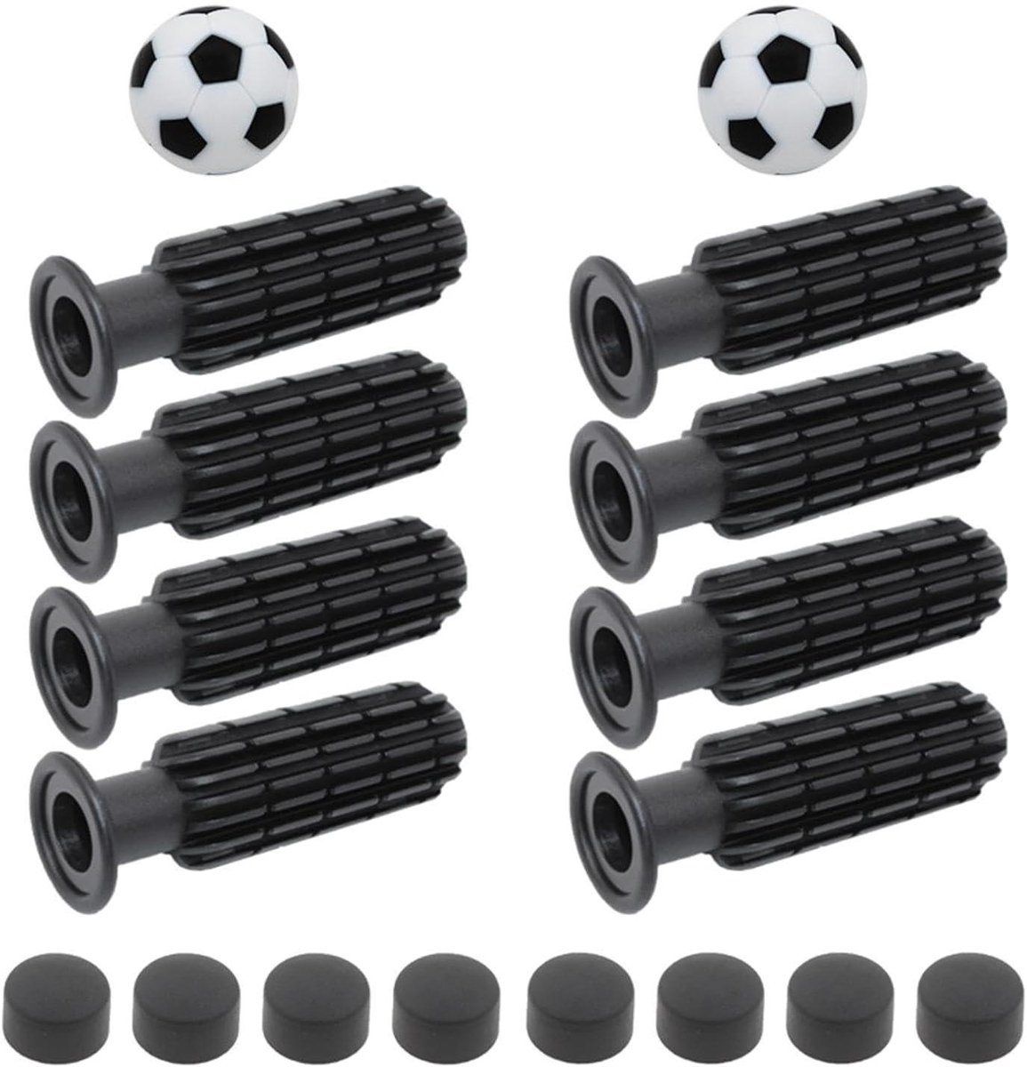 Voetbal tafelhandvatten - Tafelvoetbalgrepen vervanging - Tafelvoetbal spelen - Verbeterde grip controle - 0.5 inch gatdiameter - Set