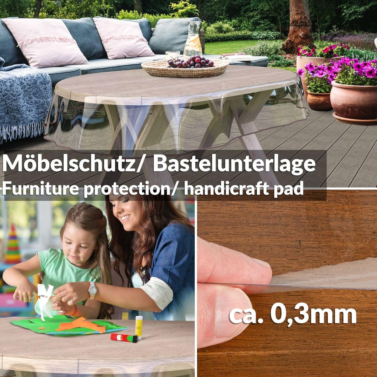 Tafelkleed Bescherming - Tafelbeschermer Plastic - Tafel Beschermen - Extra Sterke Kwaliteit - 220 x 140 cm - Transparant