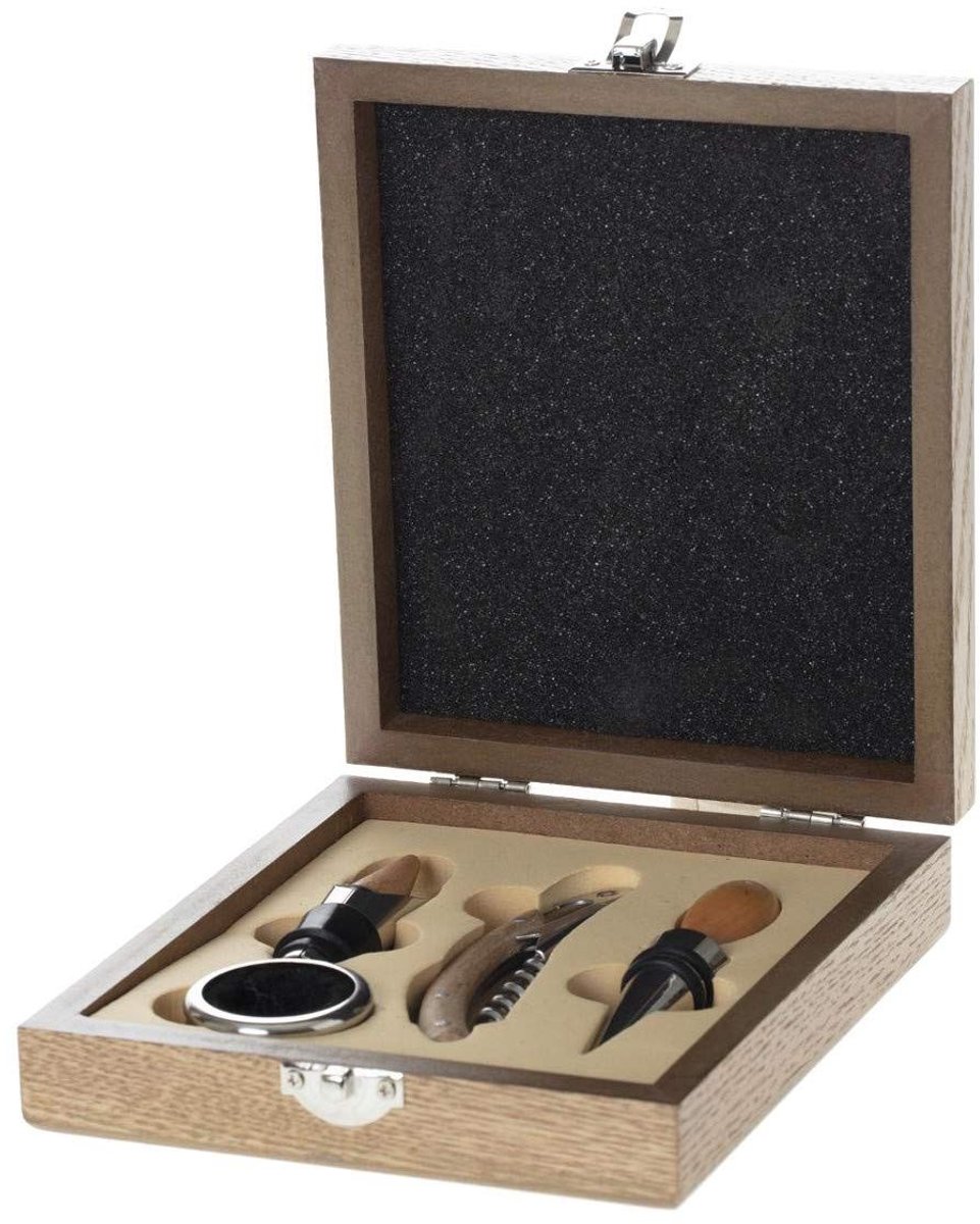 Dailygoods - Sommelier Set met 4 Accessoires - Perfect Cadeau voor Wijnliefhebbers