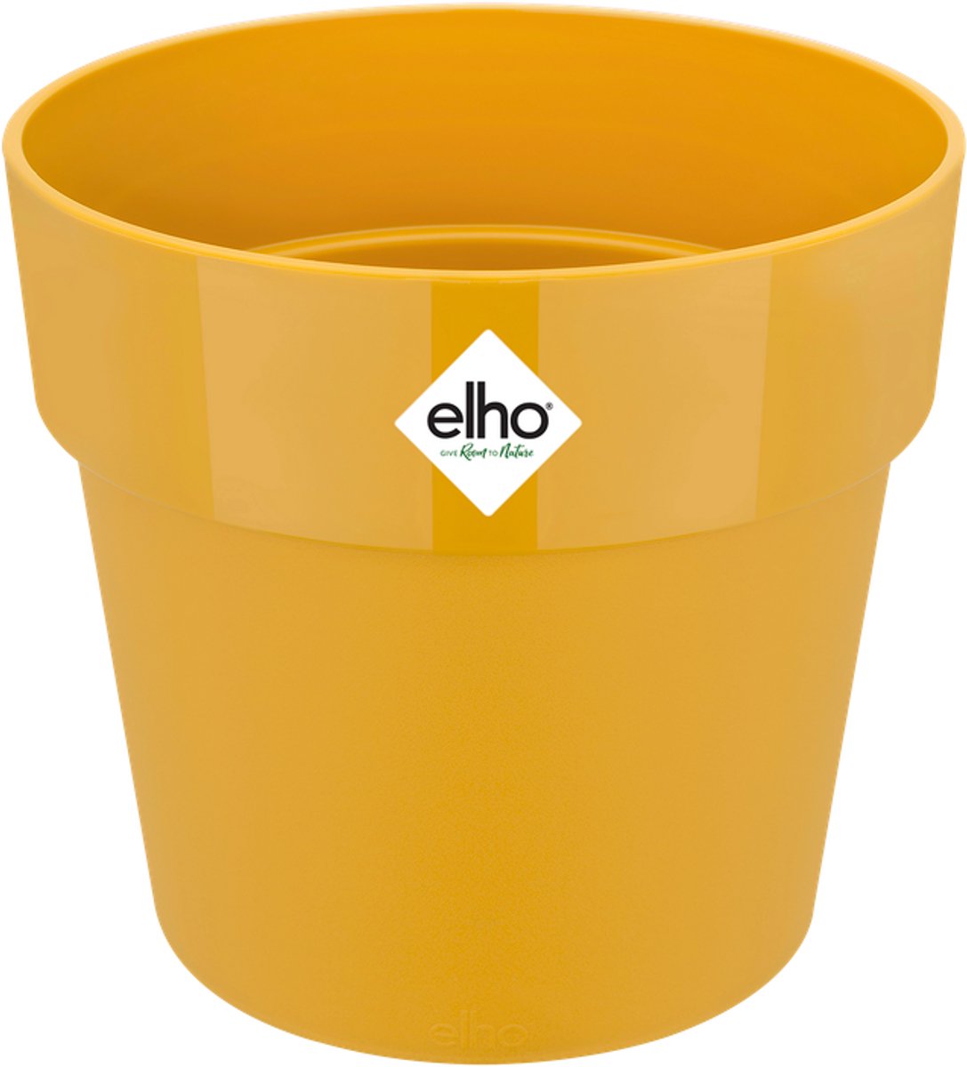 Elho B.for Original Rond 22 - Bloempot voor Binnen - 100% Gerecycled Plastic - Ø 22.0 x H 20.3 cm - Oker
