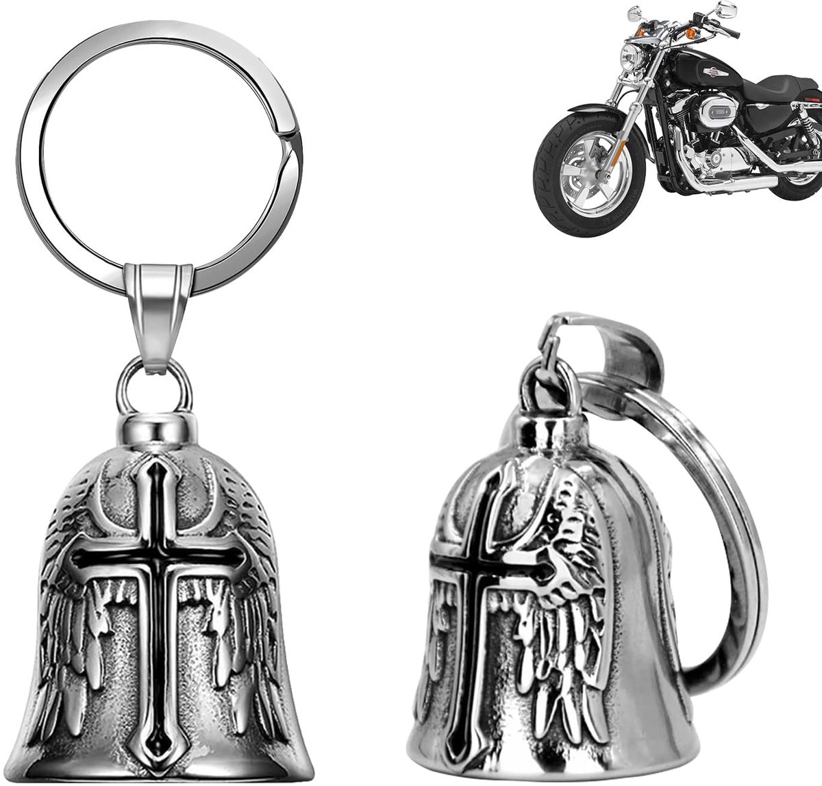 Dailygoods- Fietsbelletjes 2 stuks - Roestvrij Staal - Geluksbrenger - Motorfietsbel - Geschikt voor Fietsen/Motoren - Lange Levensduur - Motorbel