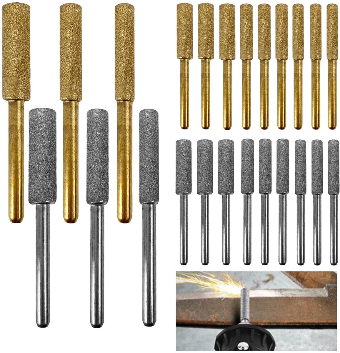 Dailygoods - 24-delige Diamant Kettingzaag Slijper Set - 3 Maten voor Efficiënt Slijpen