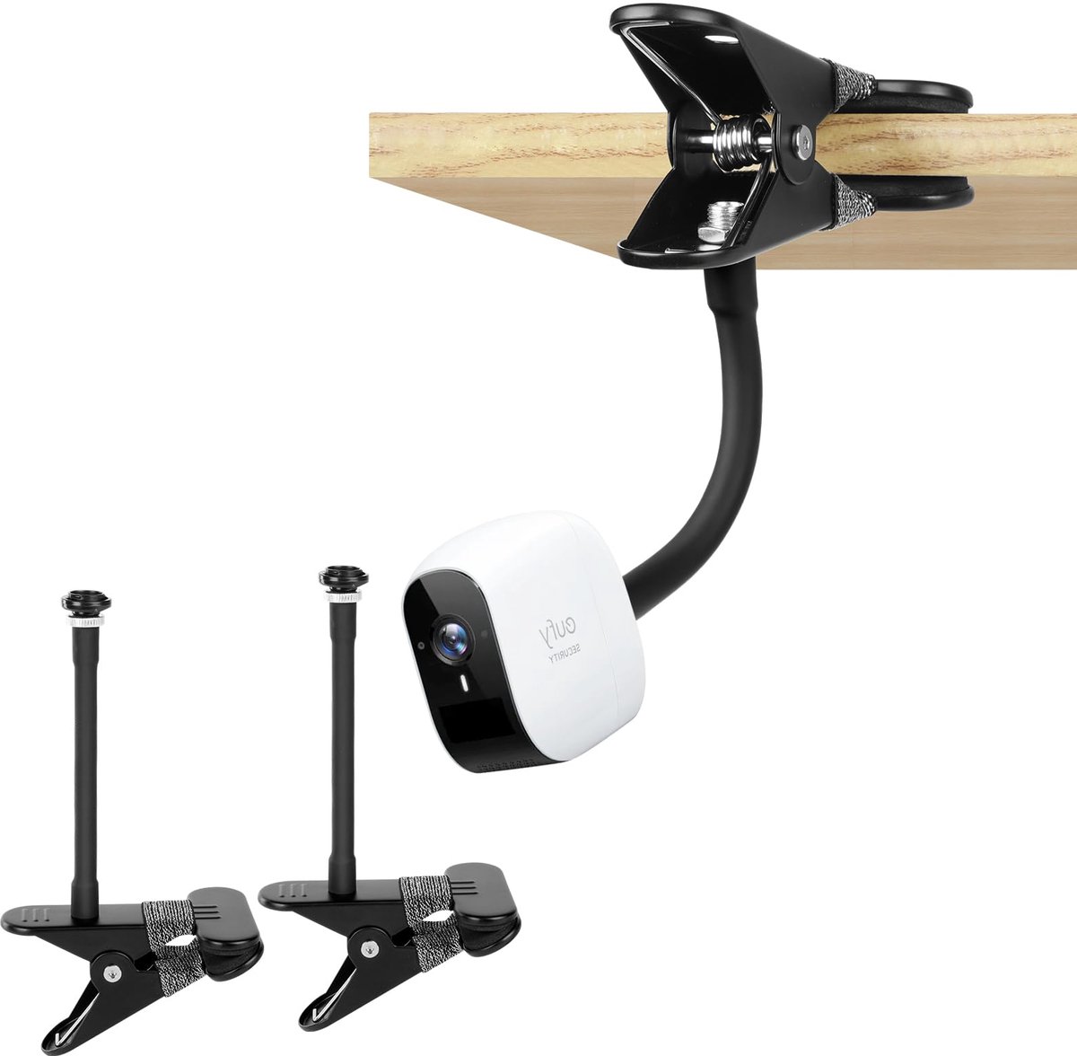 Dailygoods - 2-pack flexibele klembevestiging voor Eufycam - Universeel