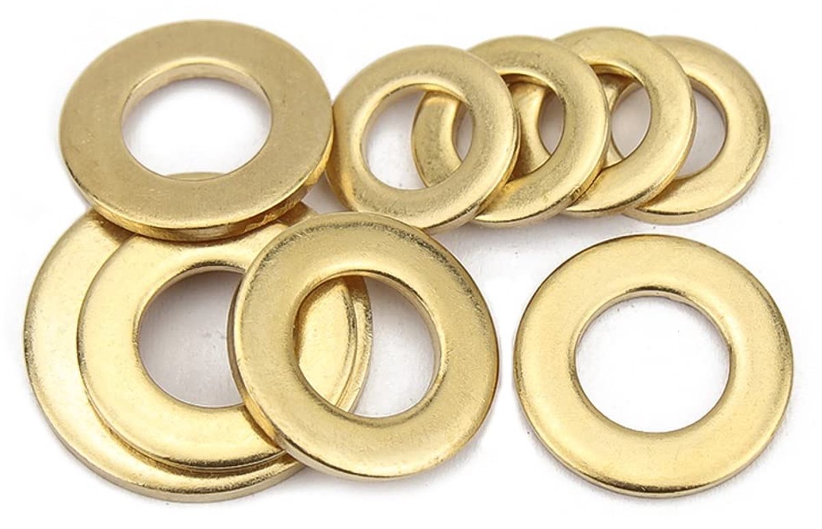 Dailygoods - Messing Sluitringen - Platte Ringen voor Bevestigingsmiddelen (M10*20 * 1.0 mm, 40 stks)
