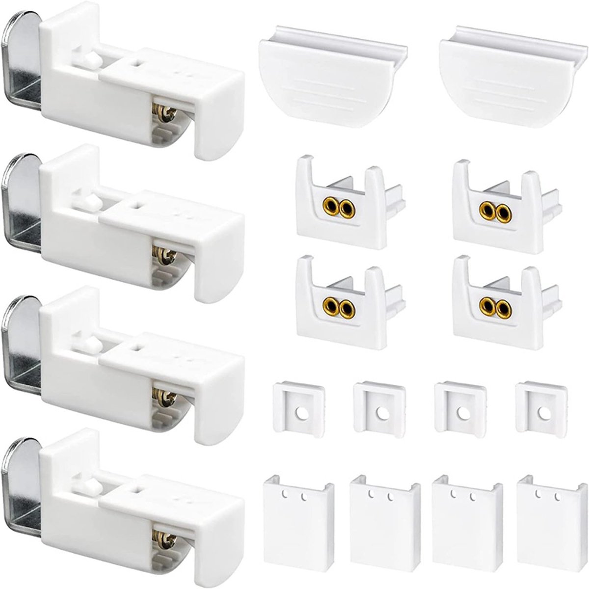 Dailygoods - Set van 18 Plissé Rolgordijnbeugels zonder boren