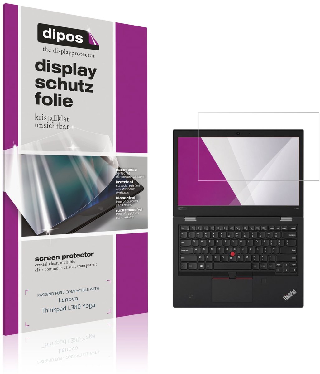 dipos – 2x Beschermfolie geschikt voor Lenovo Thinkpad L380 Yoga | Krasbestendige & heldere Screenprotector Ultra-Thin