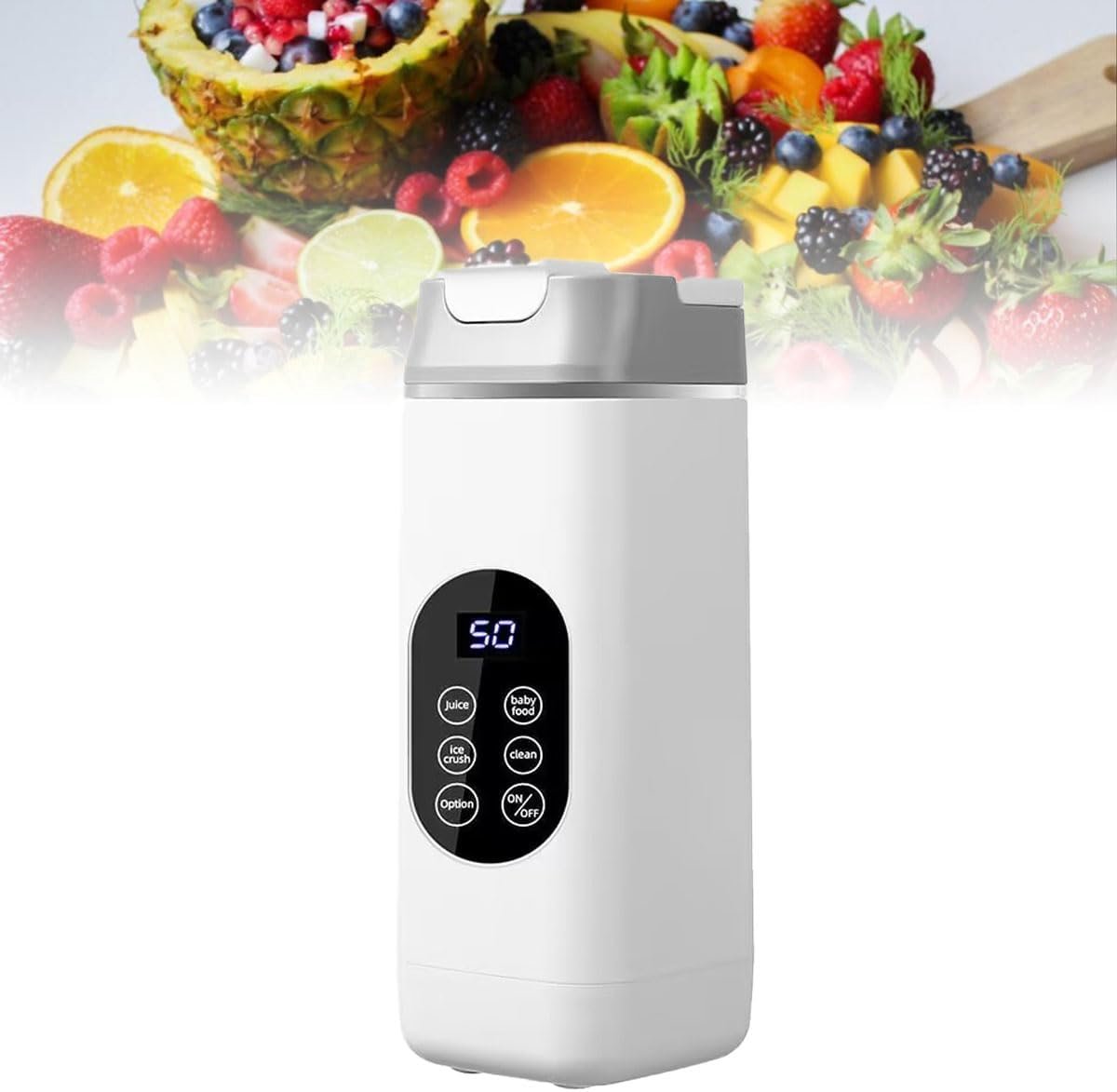 Draagbare blender: Mini-beker met USB-oplaadfunctie – Smoothiebeker met 12 messen – Persoonlijke blender voor smoothies, shakes en fruit