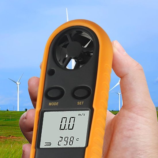Digitale Anemometer - Windmeter Test Apparaat - Buiten Meten - Hoge Precisie Meting - 0-30 m/s - Zwart — afbeelding 3