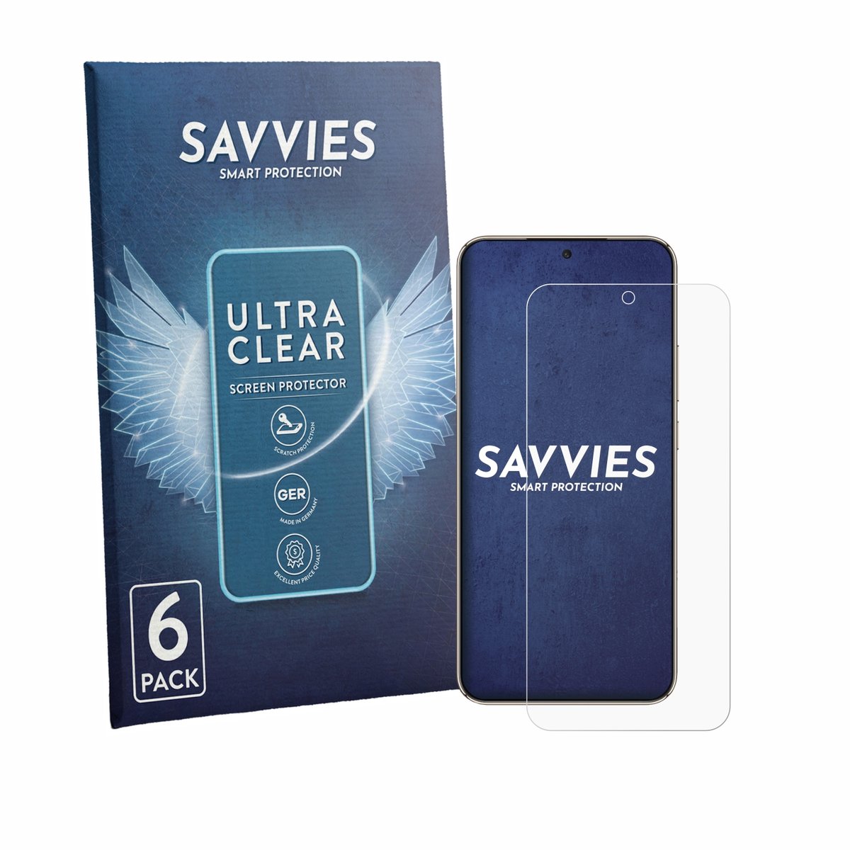 Savvies - Screenprotector voor Honor X 70 Pro Max - Folie Beschermfolie transparant 6 Stuks