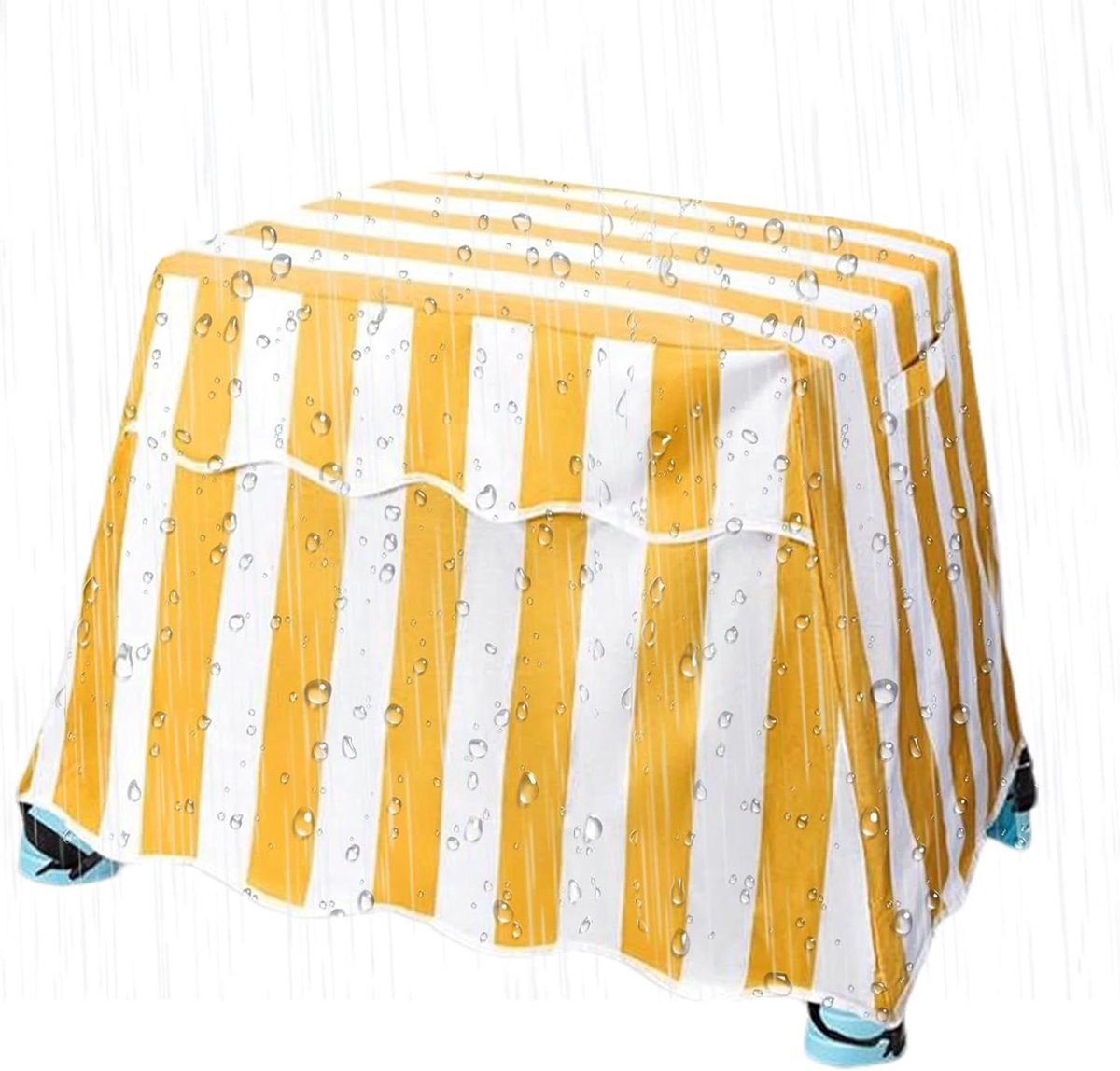 Watertafelhoes - Waterdichte hoes - Buitenspeelgoed beschermen - Precisie gestikte naden - 93x55x64cm - Geel