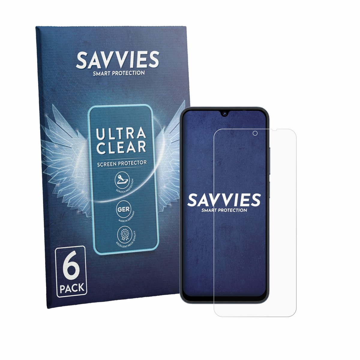 Savvies - Screenprotector voor Lagenio A12 Pro - Folie Beschermfolie transparant 6 Stuks