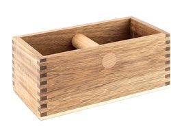 Dailygoods- Afklopbak Duurzaam Acaciahout - Knock Box - Koffiedrab - Barista Accessoire - Compact Design - Eenvoudig Schoon te Maken - Koffiedikbak