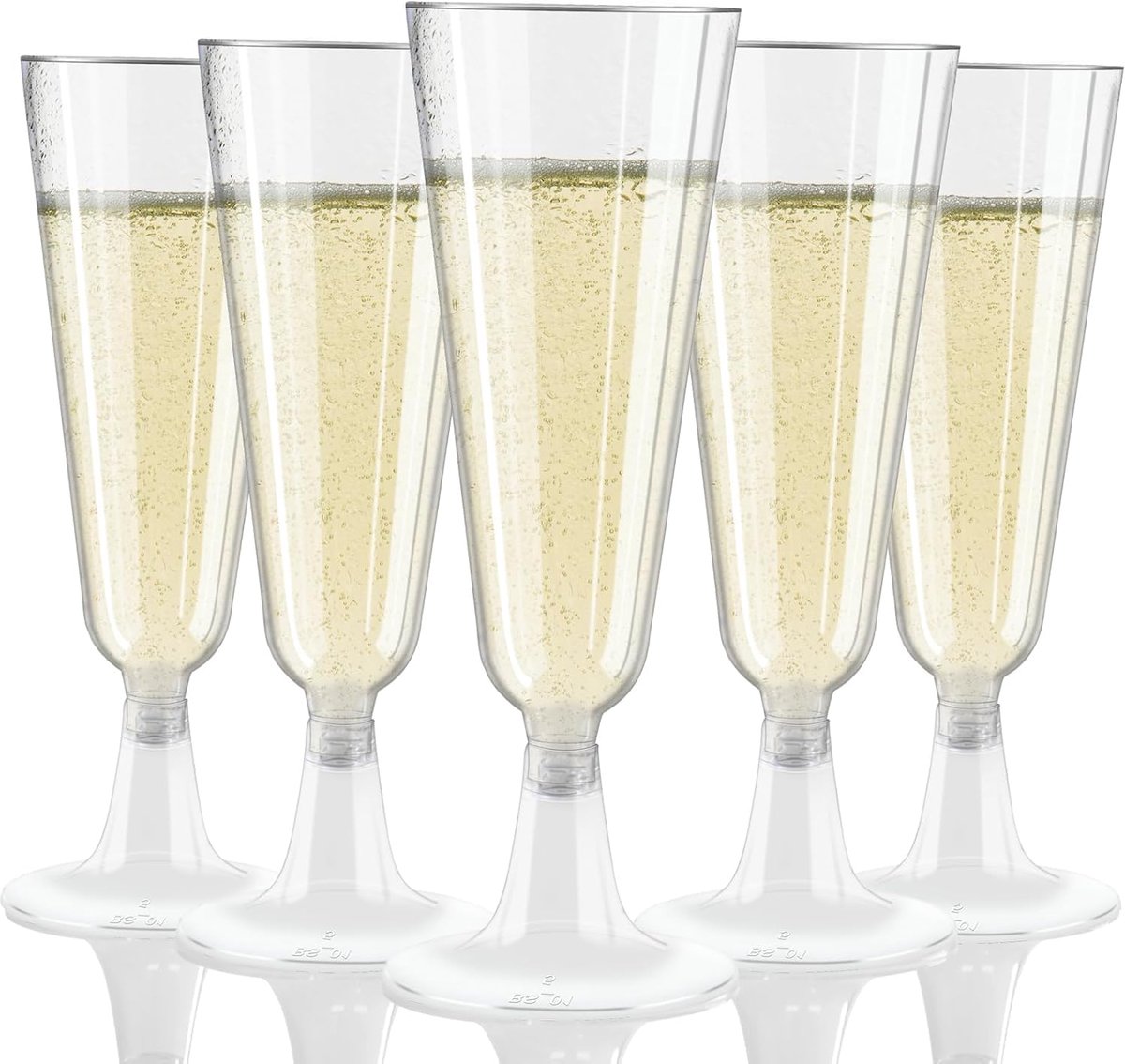 Dailygoods - Plastic Champagneglazen Wegwerp Glazen voor Feestjes - 150 ml, 25 Stuks