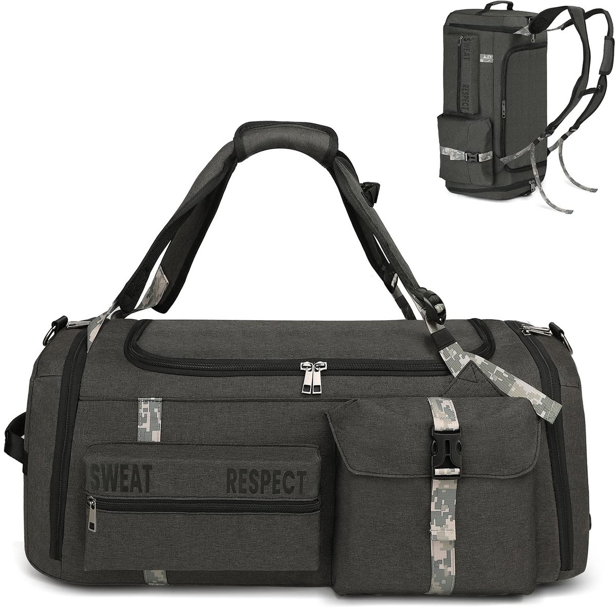 Dailygoods - Gym Duffle Bag voor Mannen - 3-in-1 Sporttas met Schoenenvak