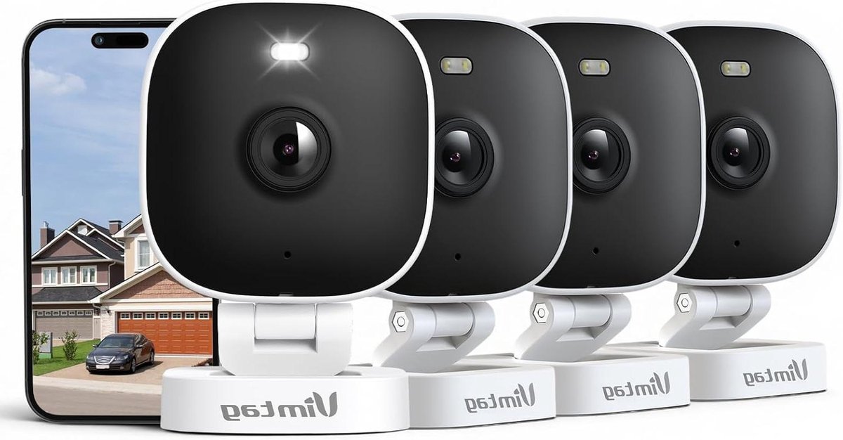 Buitenbeveiliging Camera - Bewakingscamera Set - Woning Beveiligen - 2.5K QHD Resolutie - 4 Stuks - Wit