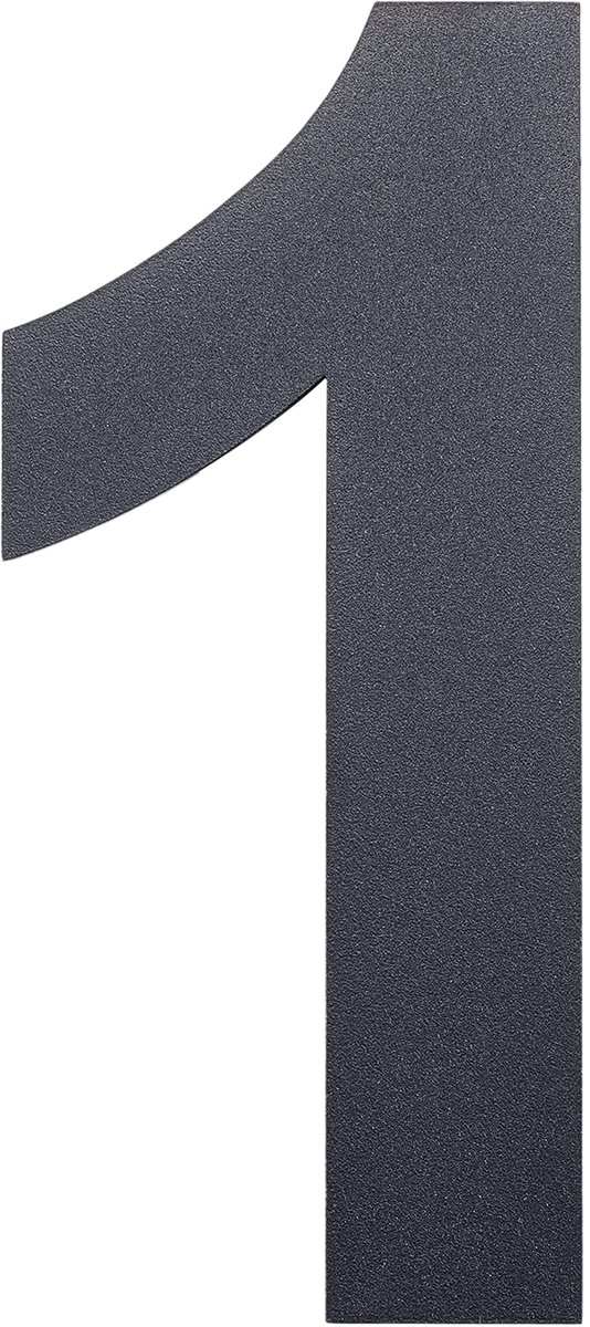 Dailygoods - Huisnummer Antraciet - Corrosiebestendige Nummerplaat 15.3 cm