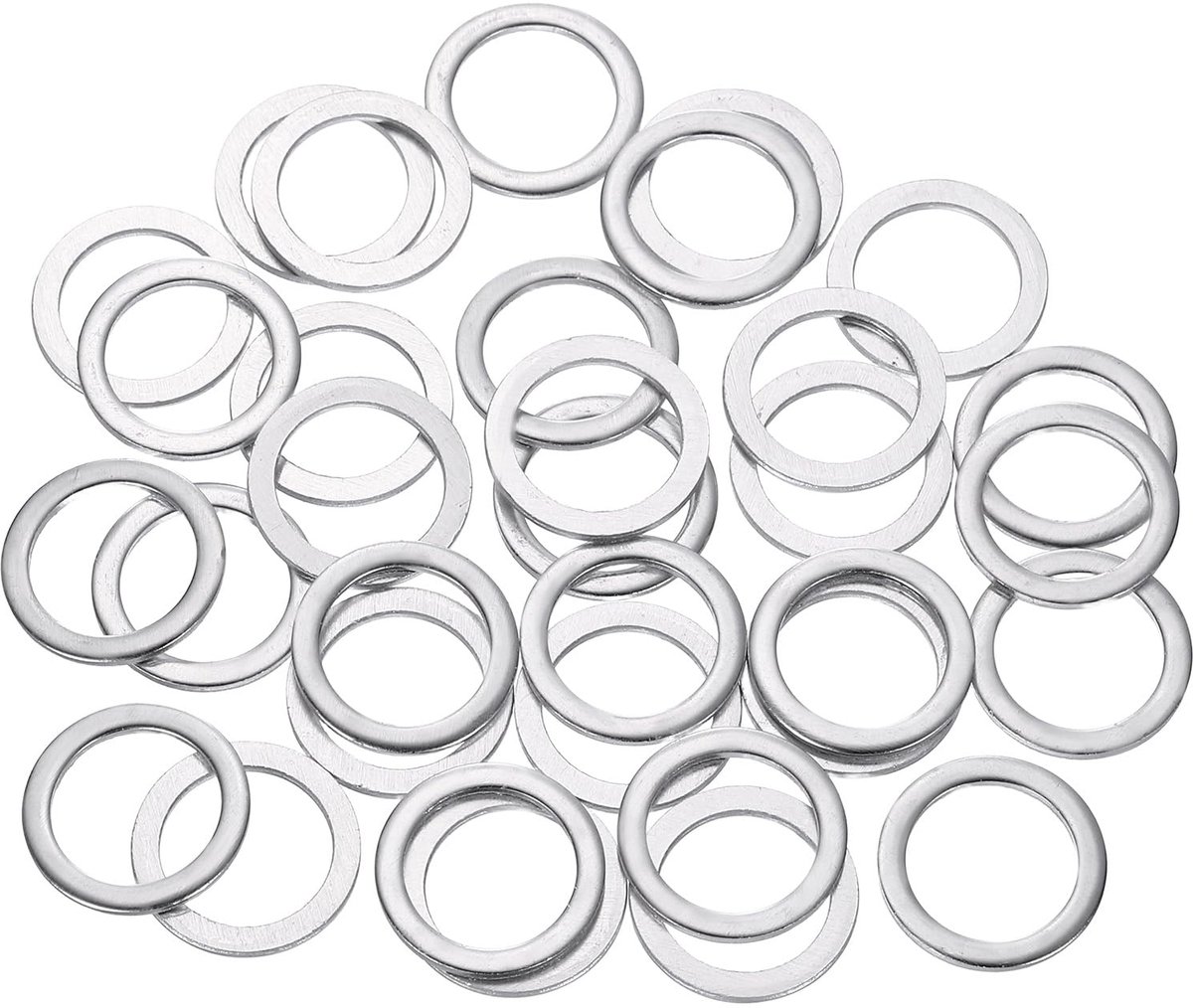 Dailygoods - 100 Stuks Platte Sluitringen van Aluminium - M10, Ronde Afdichtingen voor Mechanische Reparatie
