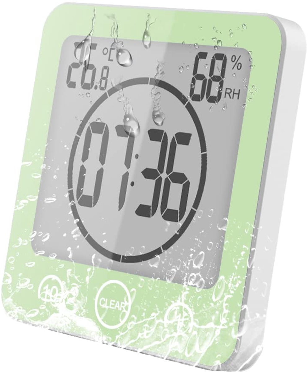Dailygoods- Doucheklok Waterdicht - Digitale Timer - LCD Scherm - Alarmfunctie - Temperatuurweergave - Countdown tot 99 Minuten - Keukenklok