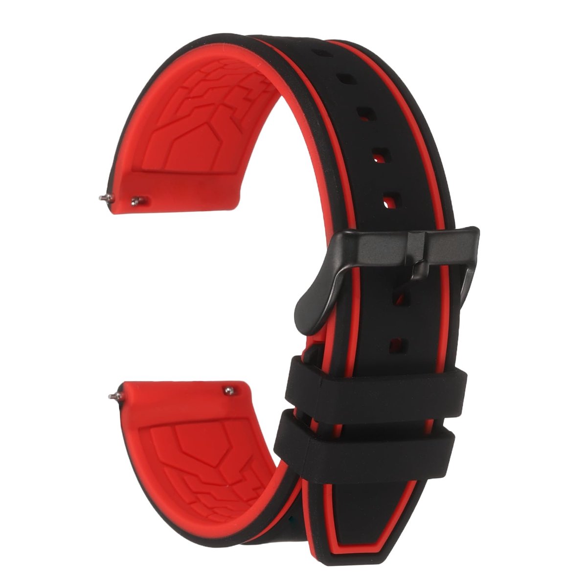 Dailygoods - Silicone Horlogeband 22mm - Zachte Snelsluiting Rubber Horlogeband voor Mannen en Vrouwen