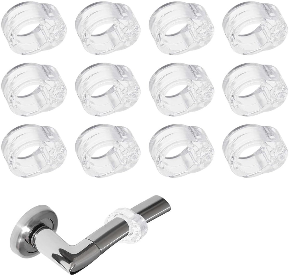 Dailygoods - Flexibele Deurstoppers voor Handgrepen - Transparante Siliconen Buffer voor Raam- en Deurbescherming