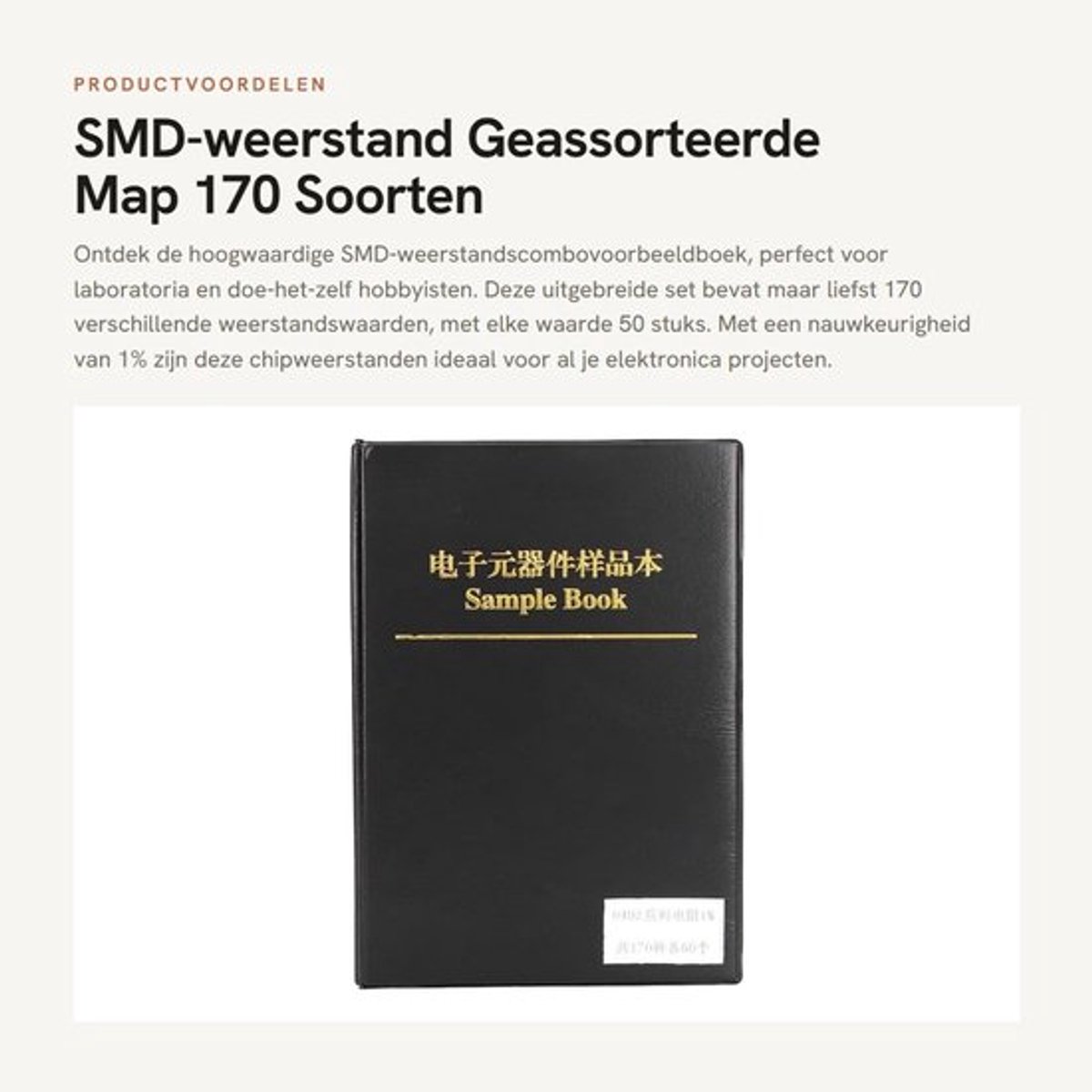 SMD-weerstand - Geassorteerde Map - 170 Soorten - 50 Stuks/waarde - Hoge Nauwkeurigheid - Geschikt voor Laboratorium en Hobbyist