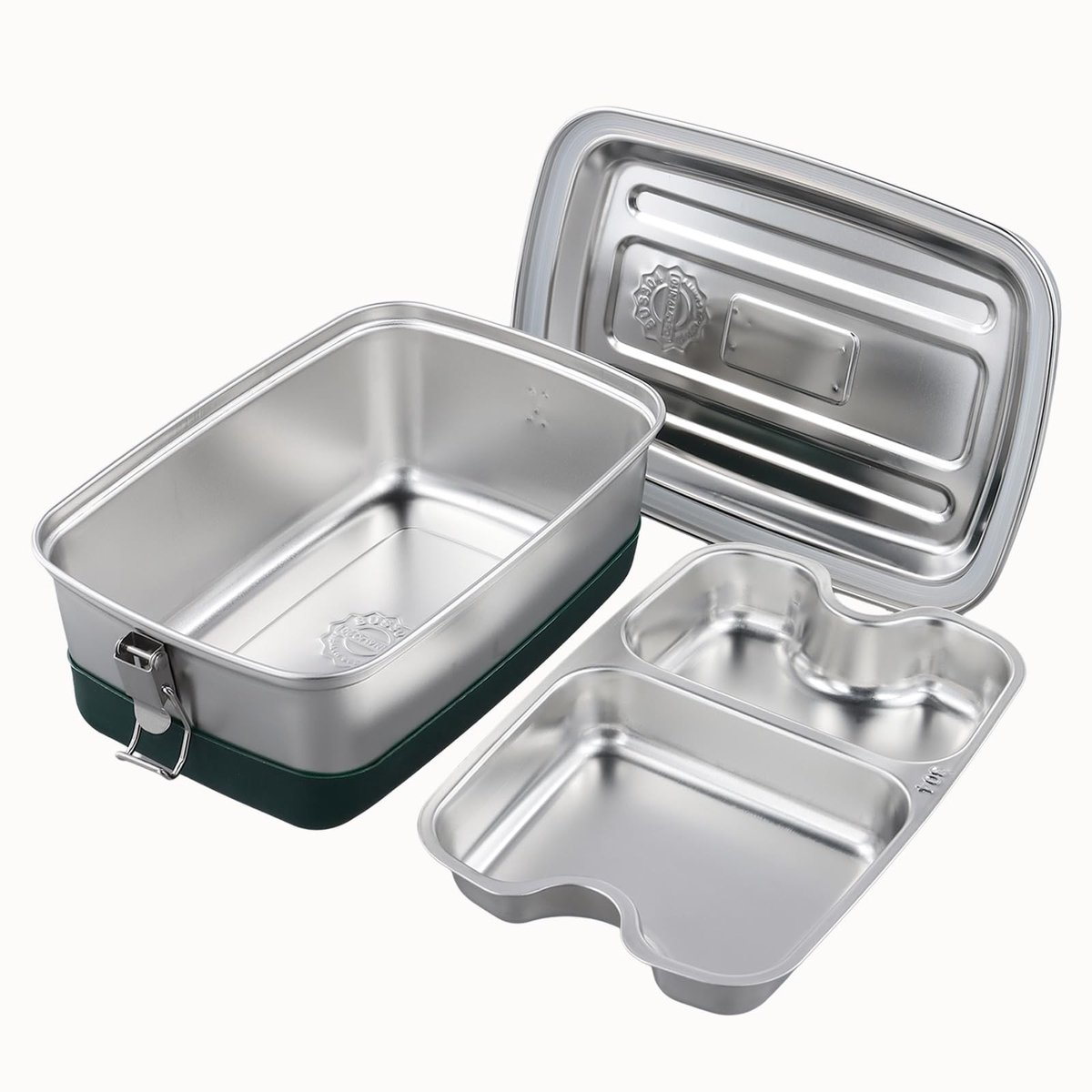 Dailygoods - Lunchbox met 3 Compartimenten en 2 Niveaus - Ideaal voor Kantoor en Picknick