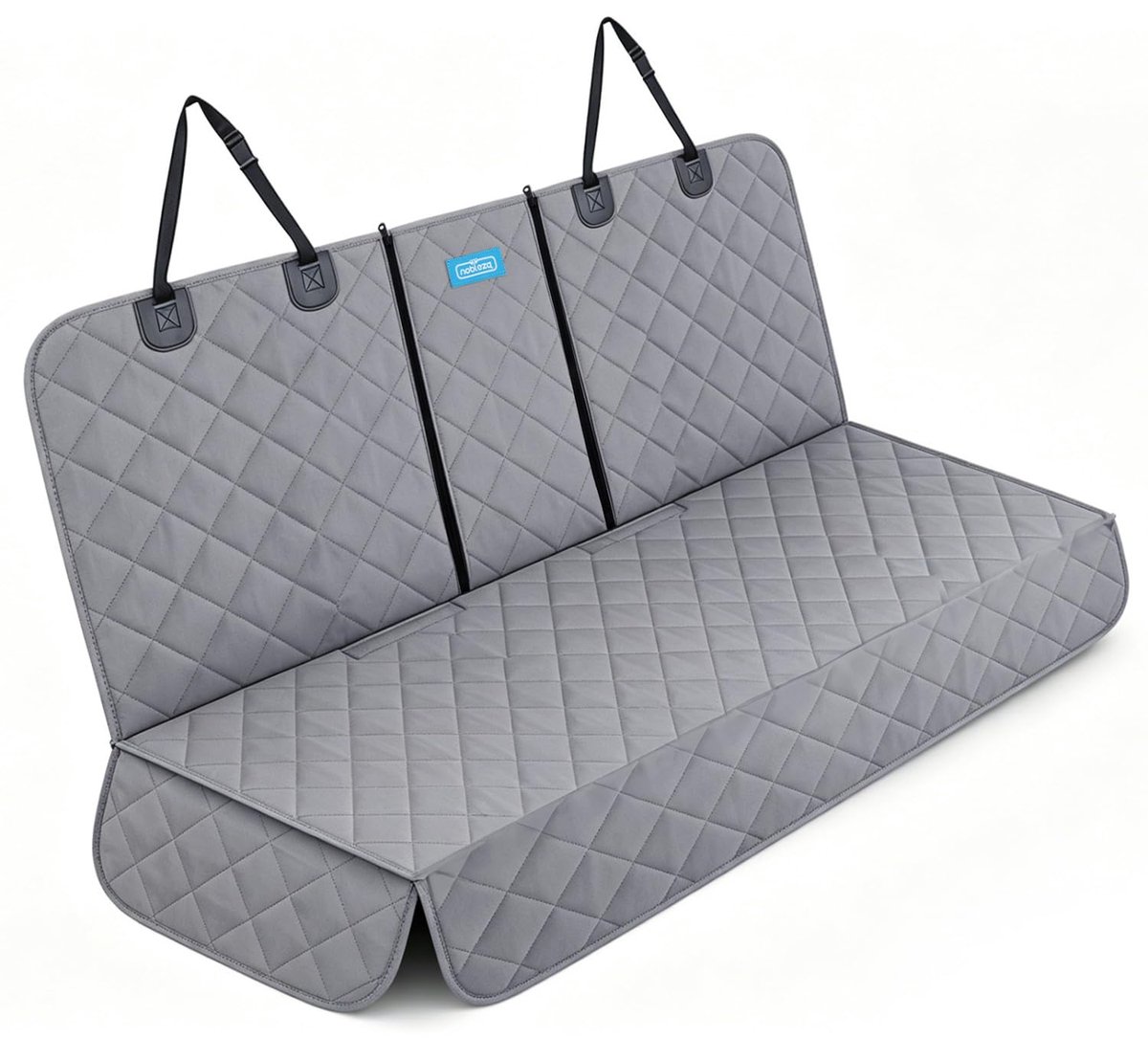 SnelShoppen - Waterdichte Hondendeken voor Auto Achterbank, Krasbestendig, Armsteun-compatibel, Universele Autostoelhoes 137 x 121 cm, Grijs, Ideaal v