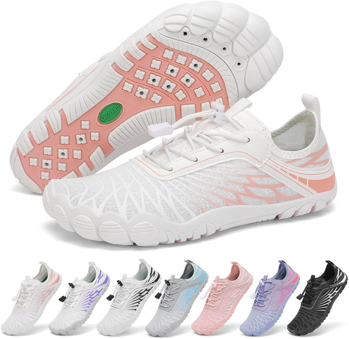 SnelShoppen - Vrouwen Blotevoetenschoenen Waterschoenen Ademend Sneldrogend Antislip Barefoot Dames Strandschoenen voor Zwemmen Surfen Fitness Wandele