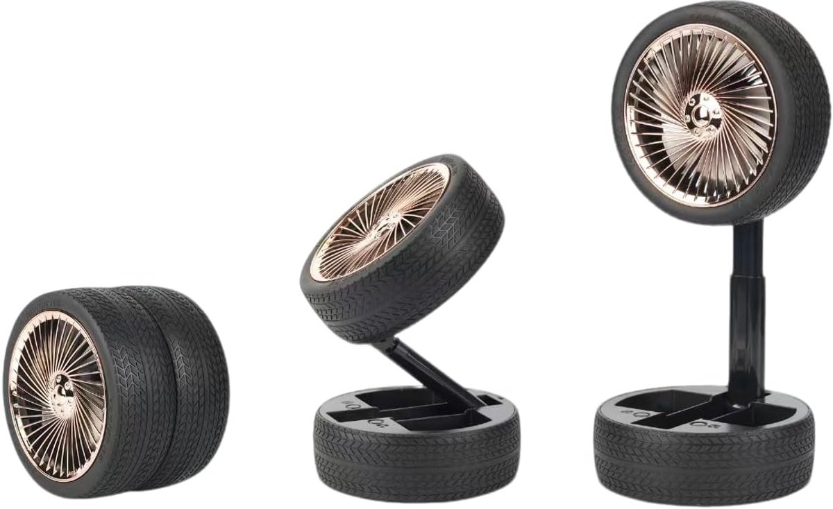 SnelShoppen - Oplaadbare Desktop Ventilator met LED-licht, Draagbare Opvouwbare Ventilator voor Buiten en Binnen, 3-snelheidsmodus, Ideaal voor Feest,
