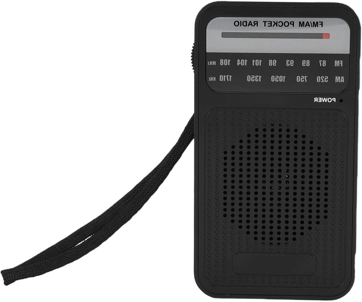Draagbare AM FM Radio - Zakradio Noodradio - Muziek en Nieuws Luisteren - Grote Luidspreker Roterende Antenne