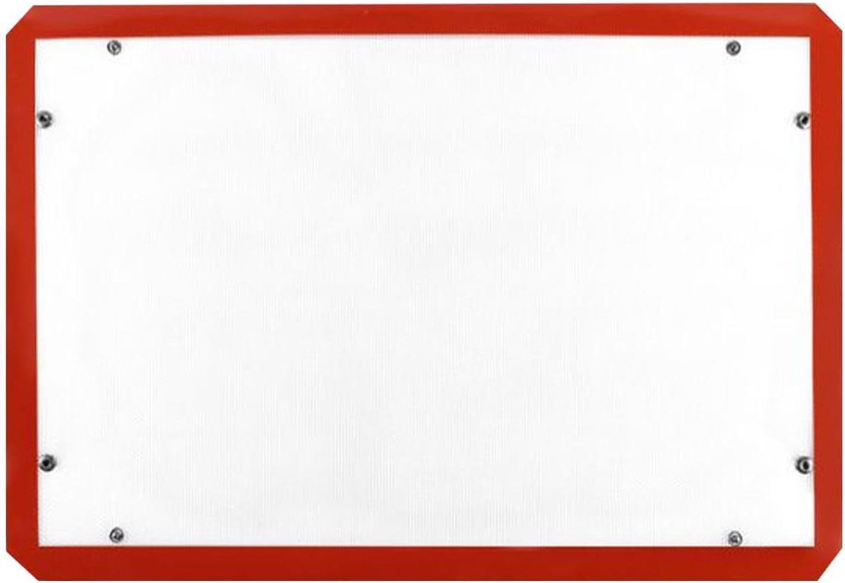 Oven Bakplaat Bakmat Siliconen Bakken en Koelen Niet-slip Randontwerp 415 x 245 cm Rood