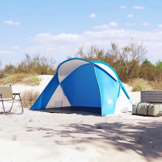 Strandtent Pop-up - Strand shelter - Bescherming tegen zon - Open voorzijde - 190 x 158 x 225 cm - Azuurblauw — afbeelding 3